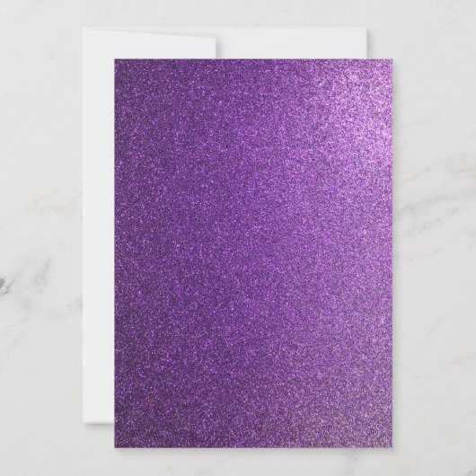 60誕生祝いパープル招待状 招待状 (裏面)