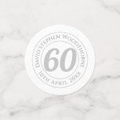 60誕生祝い パーソナライズされた コンフェッティ (スモール正面)