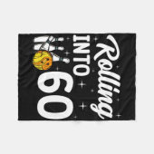 60転がボーリング60誕生日 フリースブランケット (正面(横))