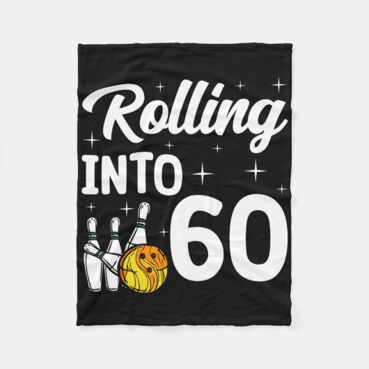 60転がボーリング60誕生日 フリースブランケット (正面)