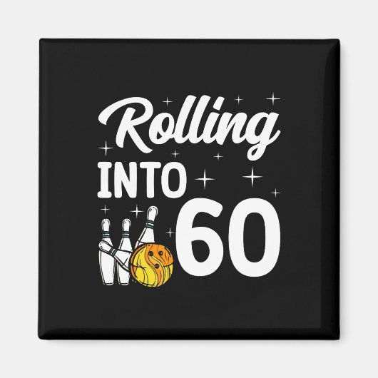 60転がボーリング60誕生日 マグネット (正面)