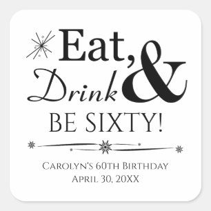 60食べ誕生日に戻る60 スクエアシール