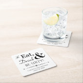 60食べ誕生日に戻る60 スクエアペーパーコースター (インサイチュ)