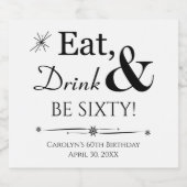 60食べ誕生日に戻る60 ビールラベル (シングルラベル)