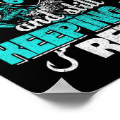 60魚釣りおもしろい誕生日シャツフィッシャーマンキープイン ポスター (角)