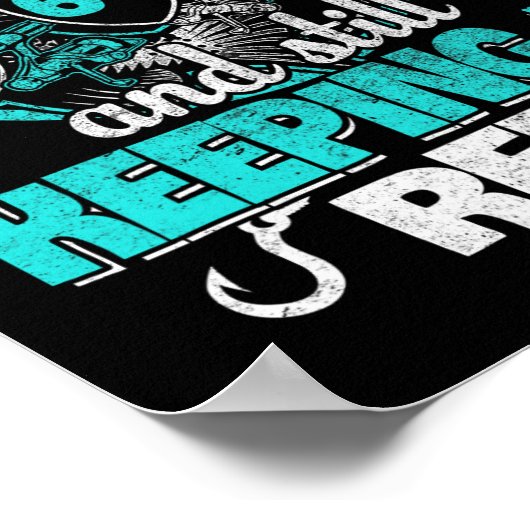 60魚釣りおもしろい誕生日シャツフィッシャーマンキープイン ポスター (角)