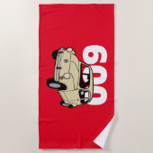 600ベージュv2 ビーチタオル (正面)