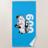 600白v2 ビーチタオル (正面)