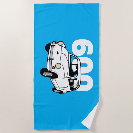 600白v2 ビーチタオル (正面)