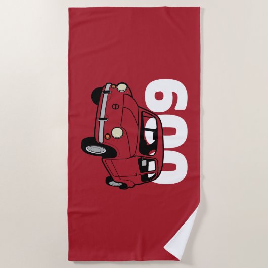 600赤v2 ビーチタオル (正面)