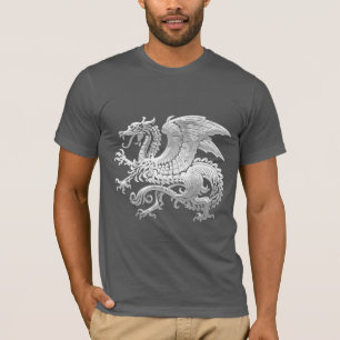 [600]アイスランドのドラゴン、Landvættir [銀] Tシャツ