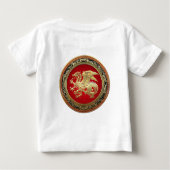 [600]アイスランドドラゴン、ランドヴェッティル[金ゴールド] ベビーTシャツ (裏面)