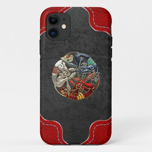 [600]ケルトの神聖な芸術 – 3匹の犬 Case-Mate iPhoneケース (裏面)