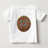 [600]ケルト十字架[金ゴールド+エナメル] ベビーTシャツ (裏面)