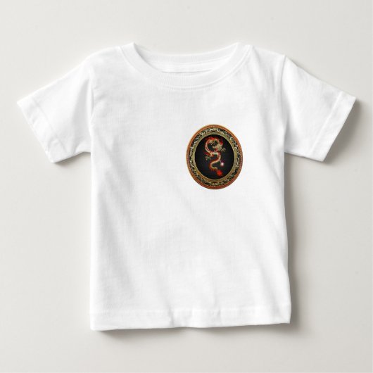 [600]ゴールデンドラゴン中国のフカンロン ベビーTシャツ (正面)