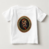 [600]ゴールデンドラゴン中国のフカンロン ベビーTシャツ (裏面)