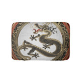 [600]ブラック&金ゴールド聖なる東龍 バスマット (正面)