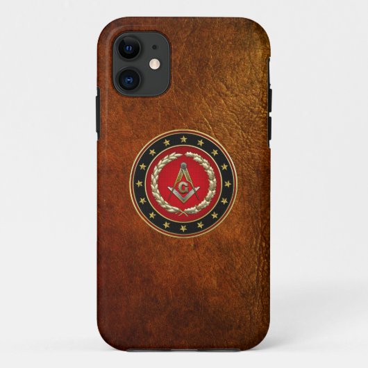 [600]マソニック・スクエアとコンパス[3度] Case-Mate iPhoneケース (裏面)