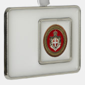 [600]マルタの順序 – SMOM Coat of Arms シルバープレートフレームオーナメント (右)