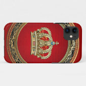 [600]王子様プリンセス王妃クラウン[Belg.金ゴールド] Case-Mate iPhoneケース (裏面(横))