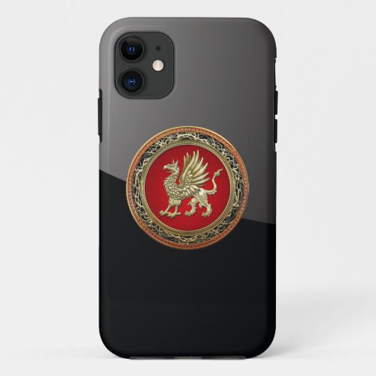 [600]神聖な金ゴールドのグリフィン Case-Mate iPhoneケース (裏面)