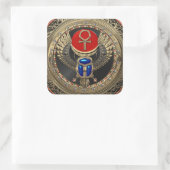 [600]聖なる金ゴールドエジプトの翼を持つスカラブとアンク スクエアシール (バッグ)