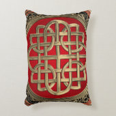 [600]聖ケルト金ゴールドノットクロス アクセントクッション (正面(垂直))
