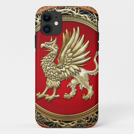 [600]聖金ゴールドグリフィン Case-Mate iPhoneケース (裏面)
