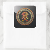 【600】赤・黄ドラゴンズ スクエアシール (バッグ)