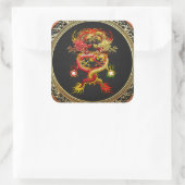 【600】赤・黄ドラゴンズ スクエアシール (バッグ)