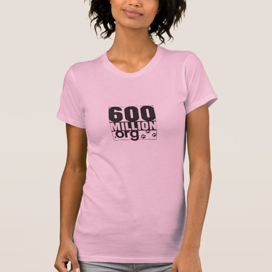 600,000,000枚の基本的なレディースTシャツ Tシャツ (正面)
