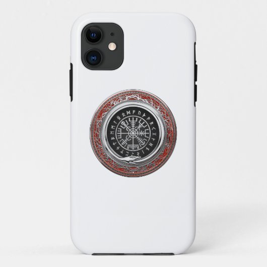 [600] Vegviser -バイキングシルバー魔法Runic Compass Case-Mate iPhoneケース (裏面)
