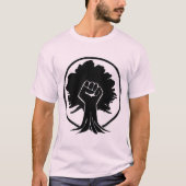 600BlackFist – ツリー Tシャツ (正面)