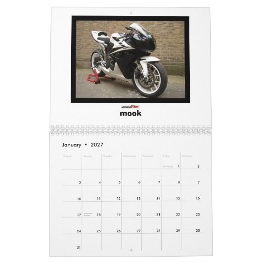 600rr.netのカレンダー カレンダー (1月 2027)