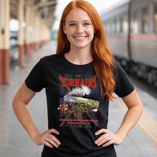 60163竜巻ヴィンテージ蒸気機関車 Tシャツ