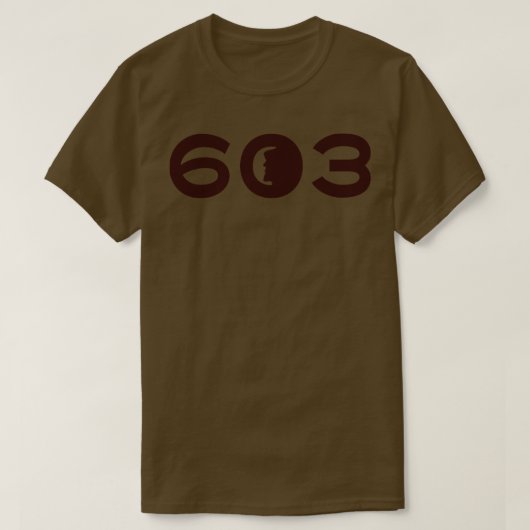 603歳の男の丸い茶色 Tシャツ (デザイン正面)