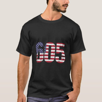 605 サウスダコタ エリアコード Tシャツ
