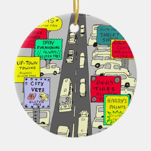 606グルテンは漫画を解放します セラミックオーナメント (正面)