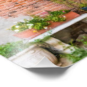 6090 – れんが壁（植物あり） フォトプリント            (角)