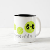 60…あなたが湖のテニスによってちょうど…勝った ツートーンマグカップ (正面右)