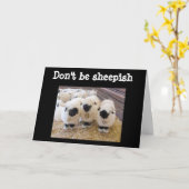 「60」で「羊」と言う「羊毛」を避けなさい!!! カード (黄色い花)