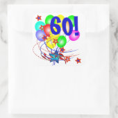 60!または任意の年齢誕生日バルーンのシール スクエアシール (バッグ)