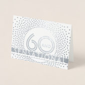 60 & センセーショナル おしゃれな誕生日 アールデコ調 箔カード (正面)