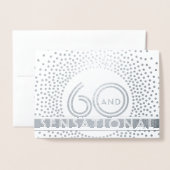 60 & センセーショナル おしゃれな誕生日 アールデコ調 箔カード (封筒付き正面)