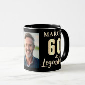 60 & 伝説のゴールド 60歳の誕生日フォト マグカップ (正面右)