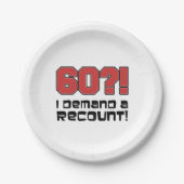 60?!60誕生日の再集計をおもしろい要求する ペーパープレート (正面)