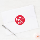 60% 60%オフ割引販売ホワイトレッド ラウンドシール (封筒)