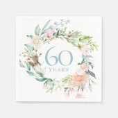 60/75周年記念カントリーバラフローラ スタンダードカクテルナプキン (正面)