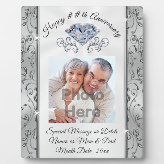 60~75周年記念結婚贈アイディア フォトプラーク (正面)