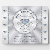 60、75、100誕生日ギフトアイディアまたは年齢 フォトプラーク (正面)